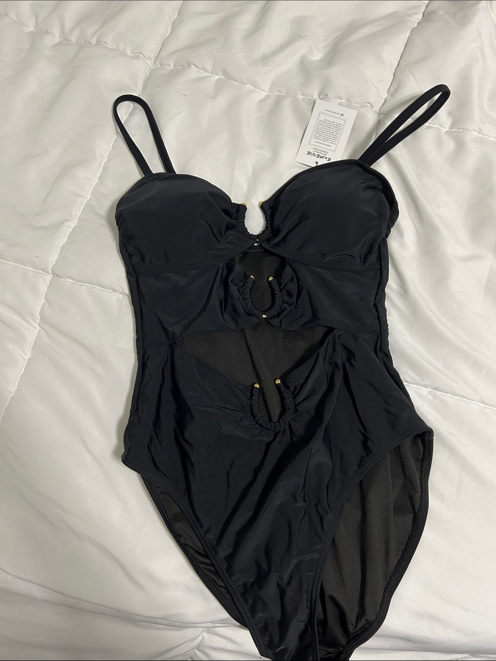 Black Cutout One-Piece Swimsuit
